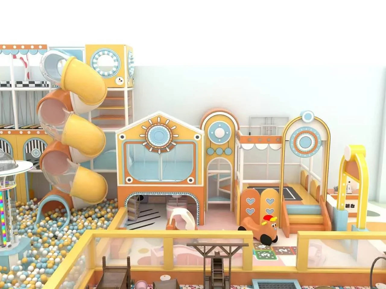 Macaron Style Indoor Playground: A Dreamland for Kids (Real Case) - Funfort Bear