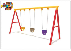 Combination of slides, climbing frames, and swings - Funfort Bear
