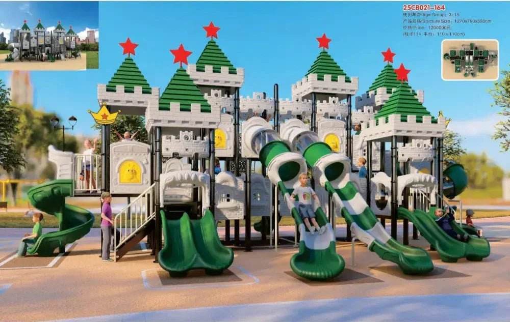 Castle - Themed Kids Outdoor Playground Set - 25CB021 - 164 - Funfort Bear