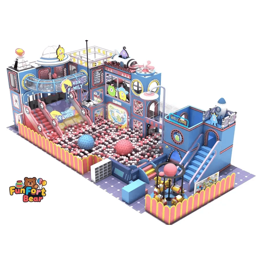 Monster Galaxy: Pink-Blue Themed Indoor Playground - Funfort Bear