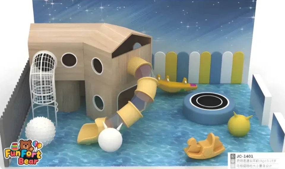 Wooden Adventure Play Set JC-1401 - Funfort Bear